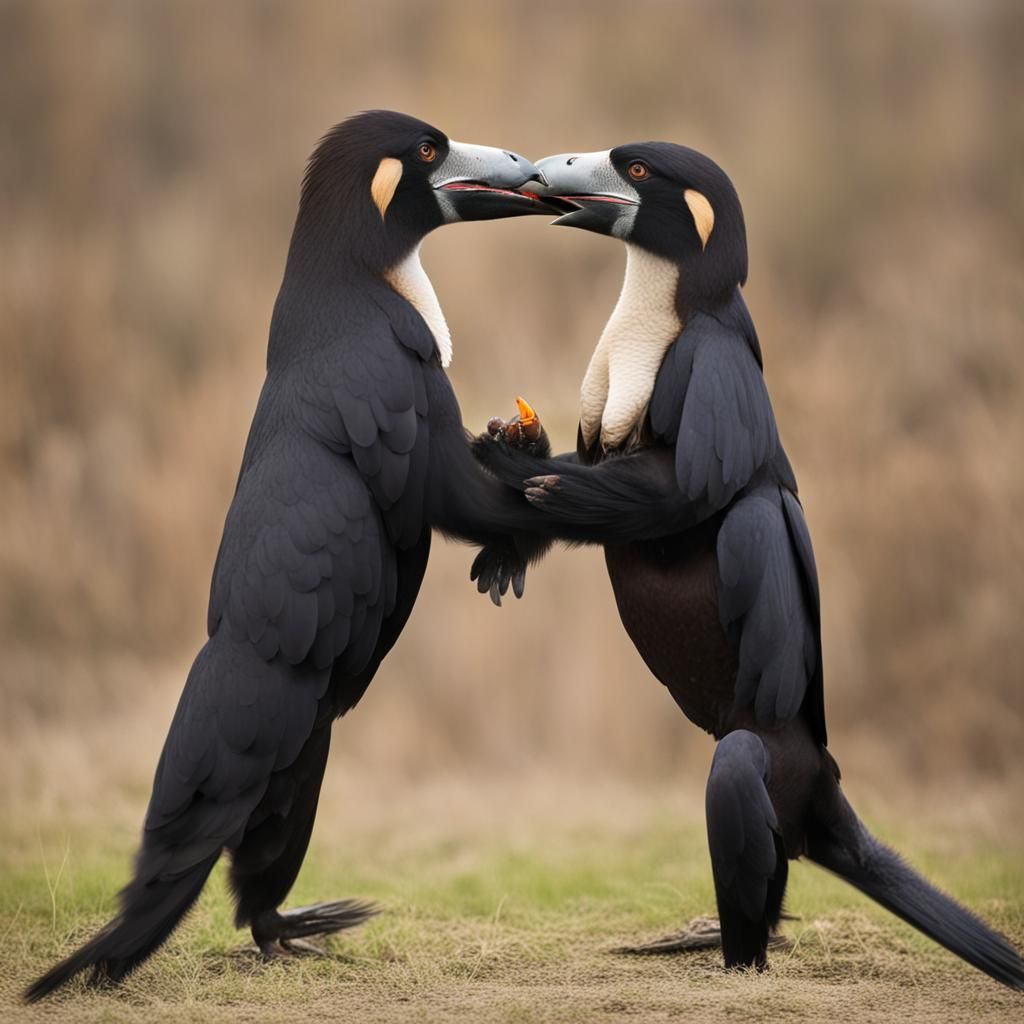 Two Mature Men Kissing