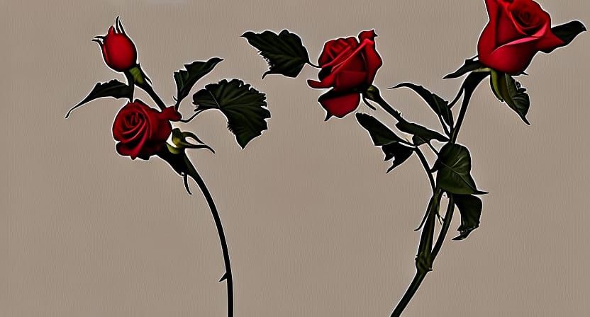 Elegant White Rose Dripping Crimson Blood