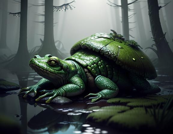 Amphibioid in Eerie Swamp: 3D Game Cinematic