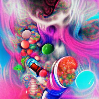 Psychedelic Candies and Faygo in Neon Surrealism