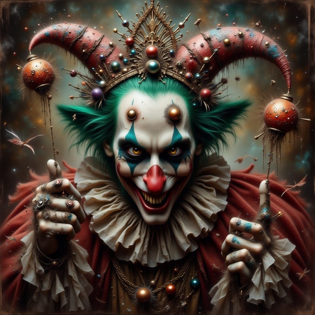 Sinister Jester in Dark Whimsy Style