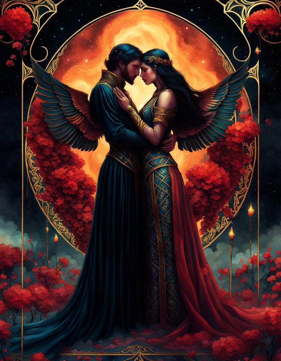 The Lovers Tarot Card by Bethalynne Bajema