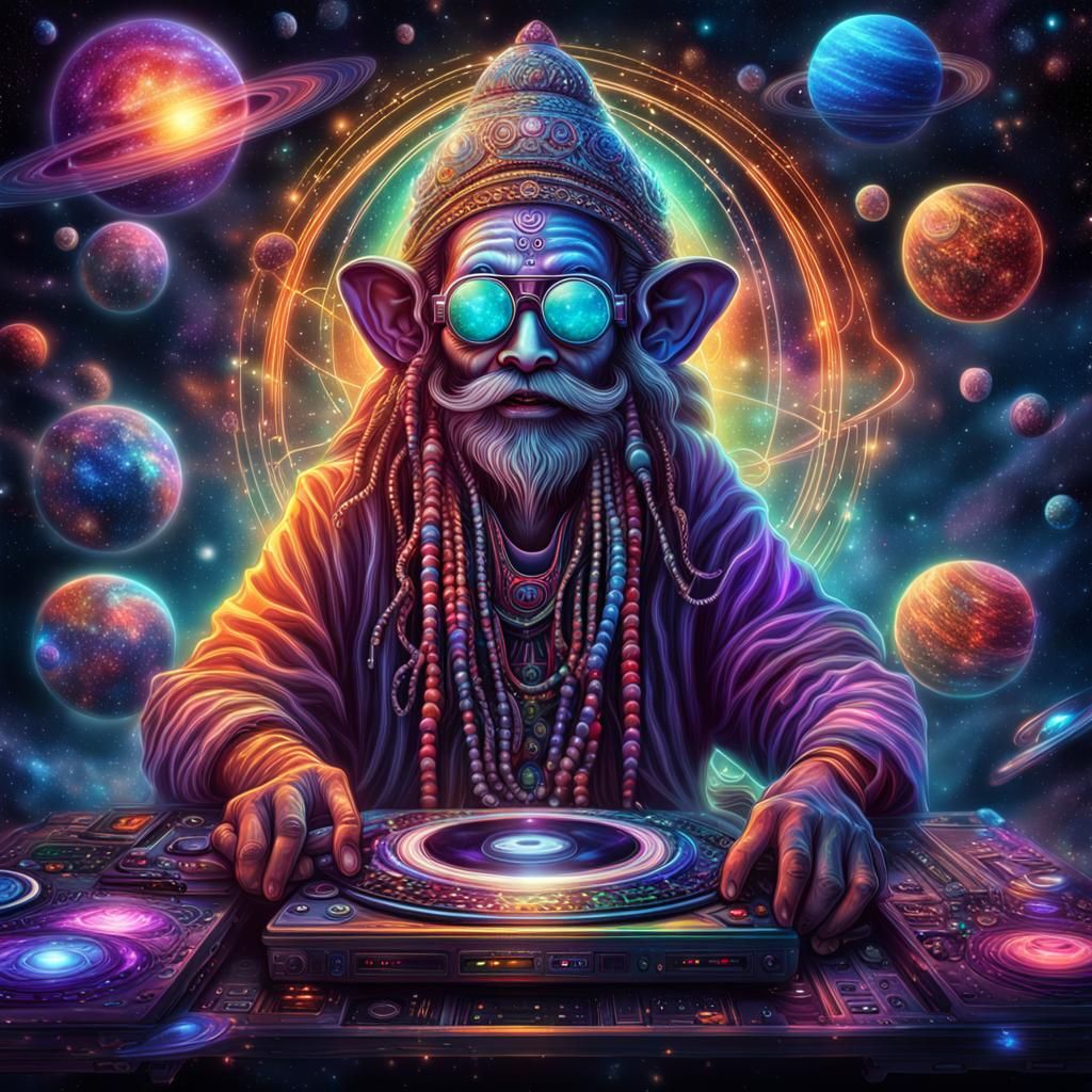 Psychedelic Sadhu DJ Battle in Cosmic Atom