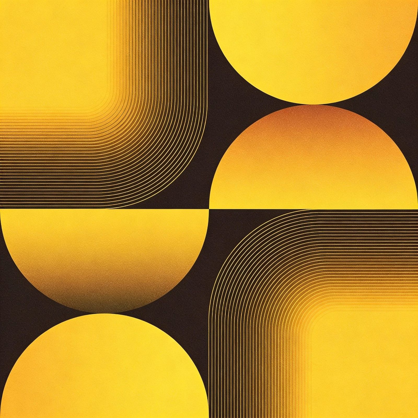 Minimalist Graphic with Multi-Toned Yellows