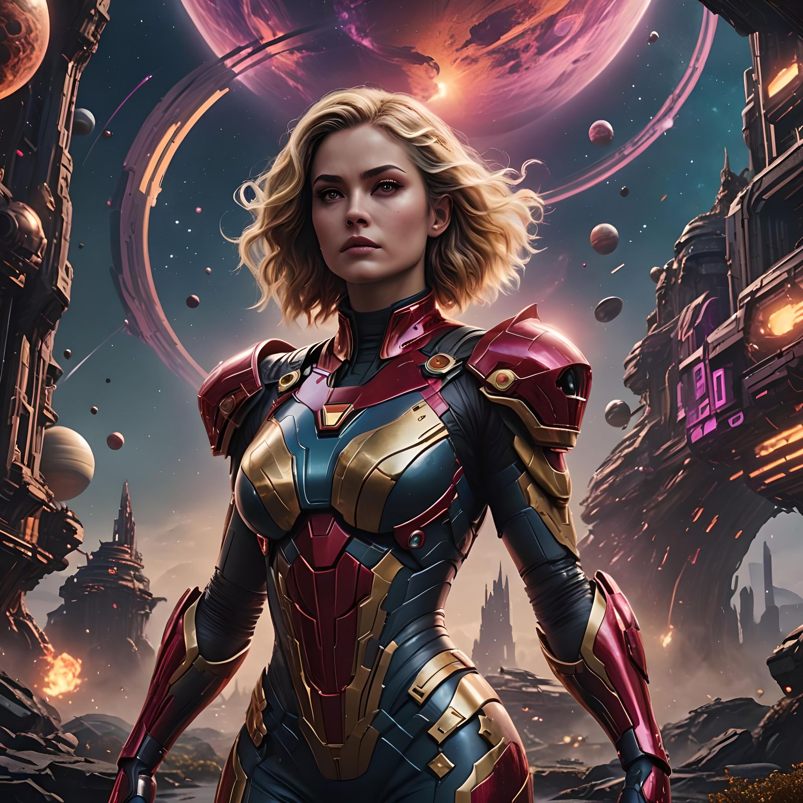 Saturn Girl: Detailed Fantasy Concept Art