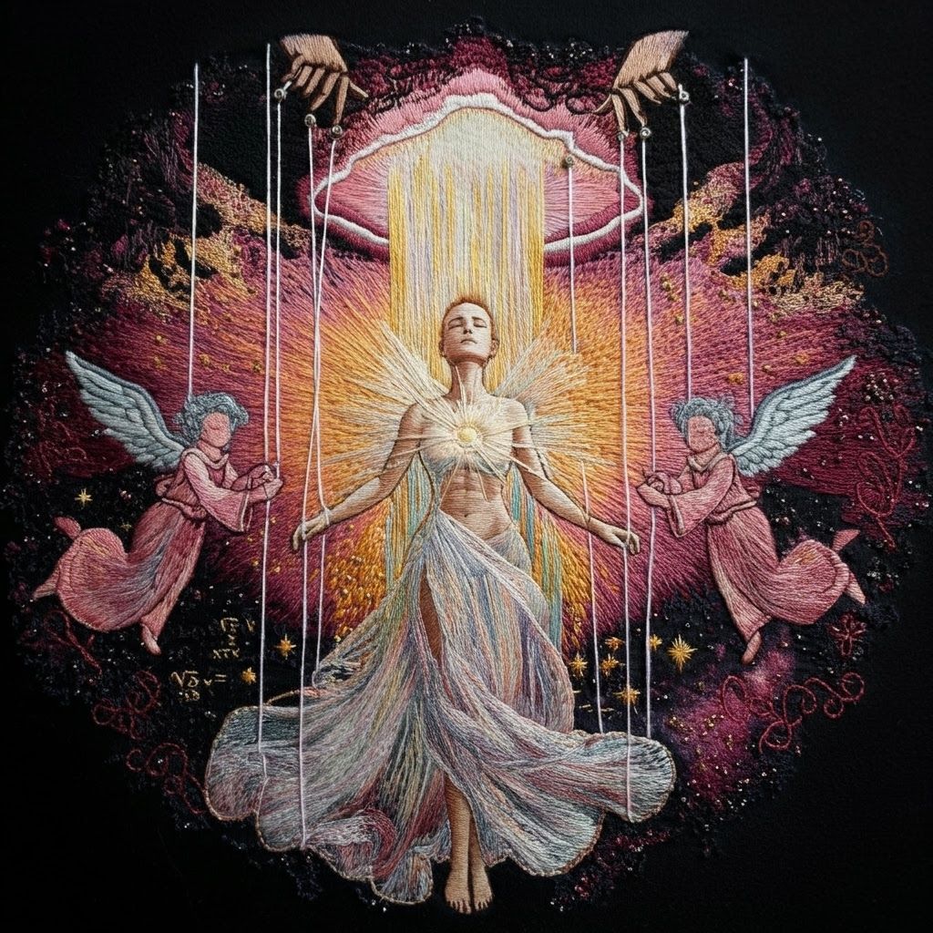 Embroidery Art: Woman's Cosmic Energy Transfer to Man