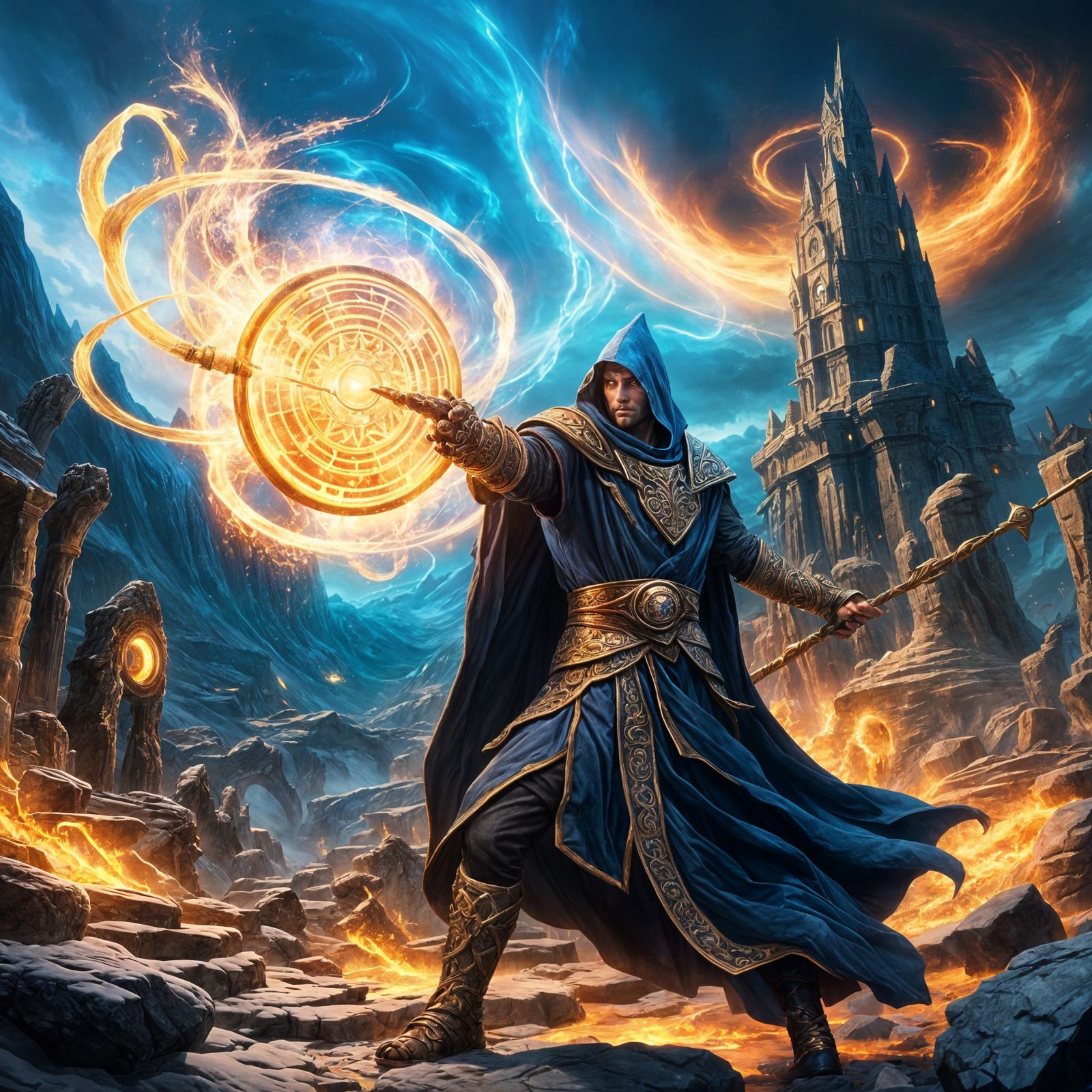 Epic Battle of Light and Dark in Fantasy Art