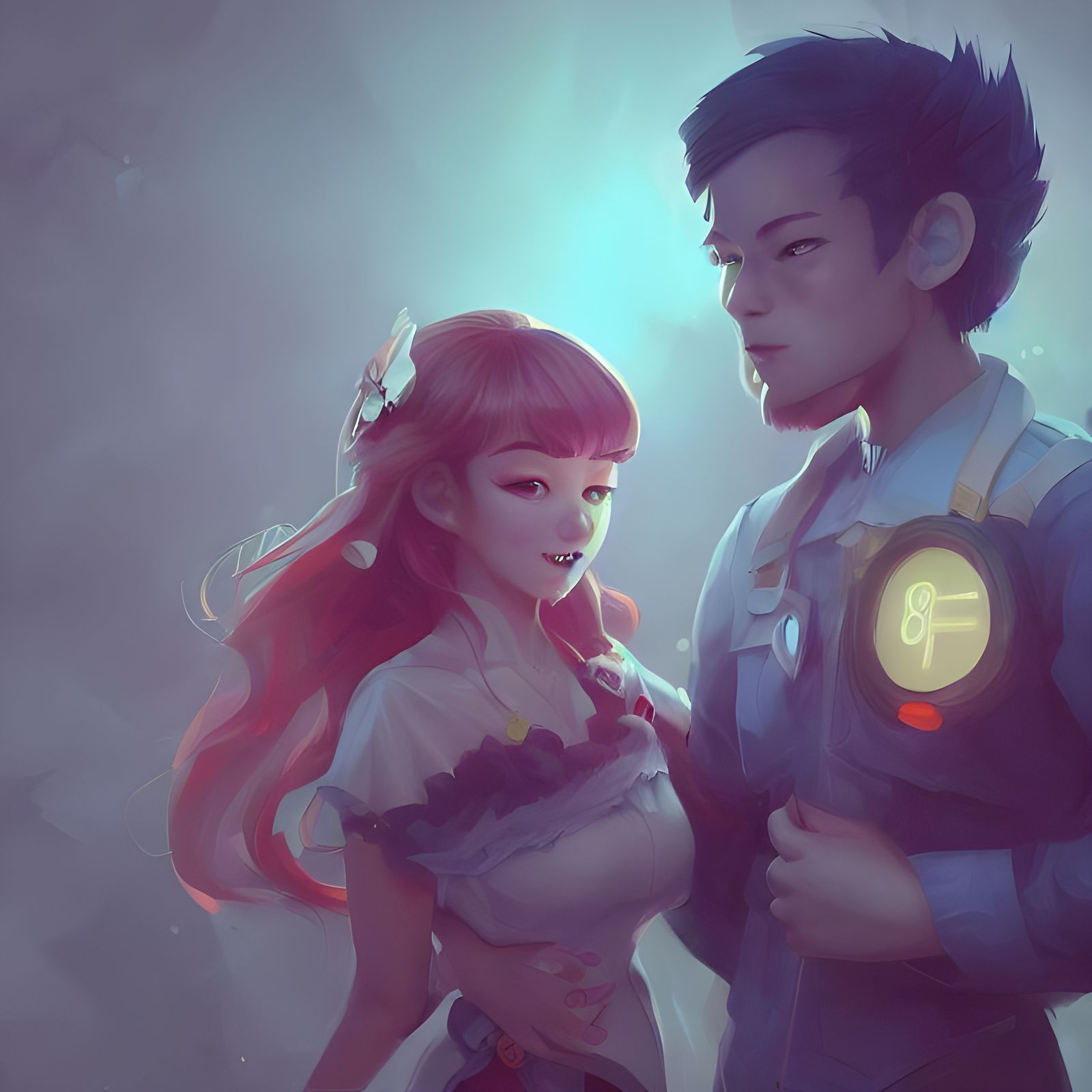 Couple Cosplay at Comic Con: Digital Illustration