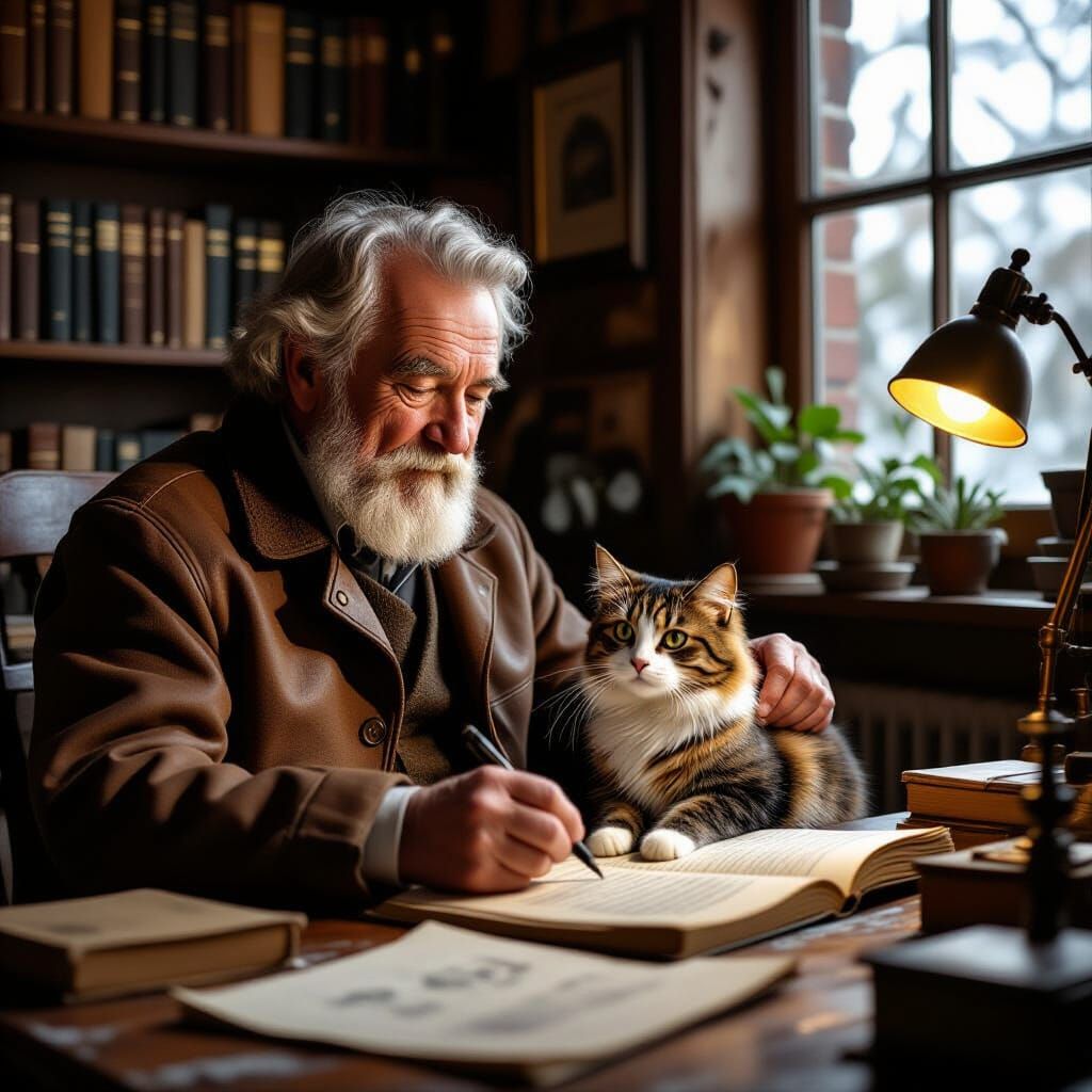 Clockwork Cat Examined in Baroque Industrial Style