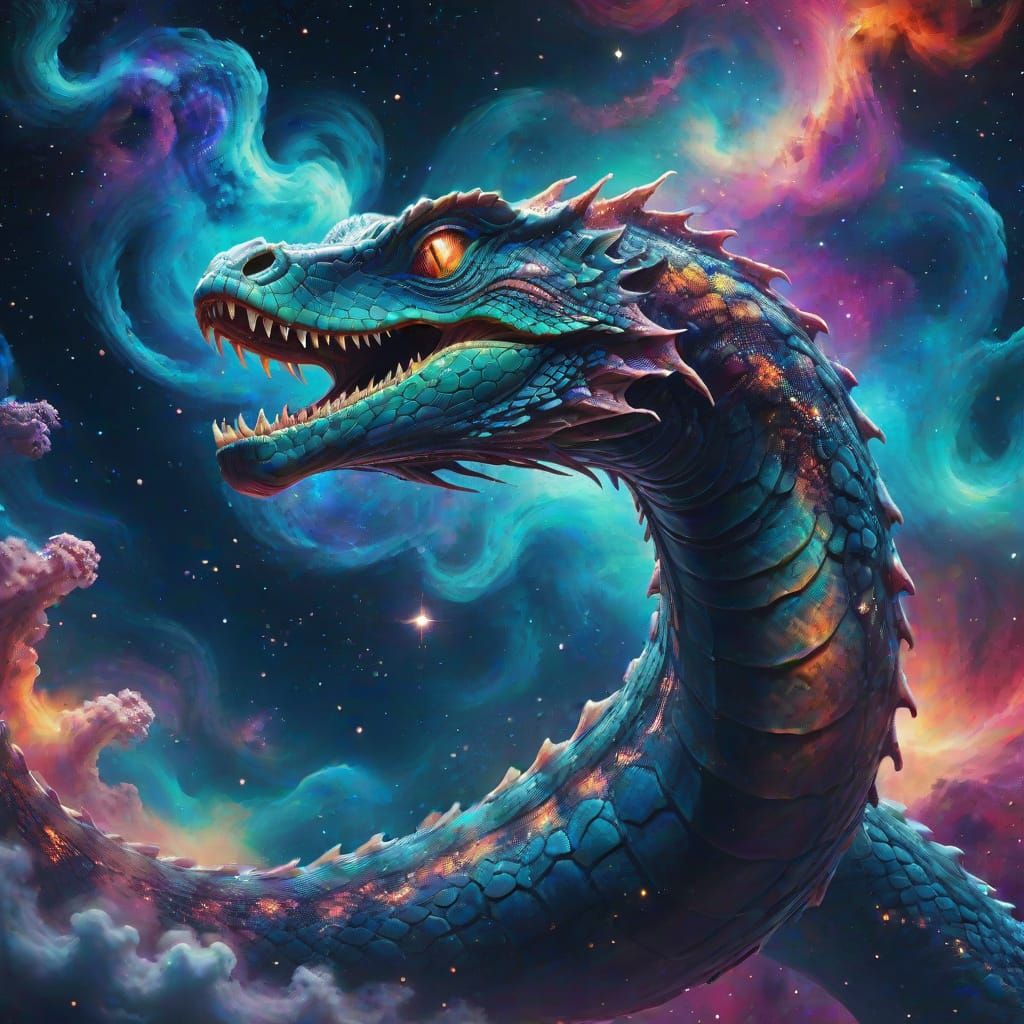 Cosmic Sea Serpent in Interstellar Space