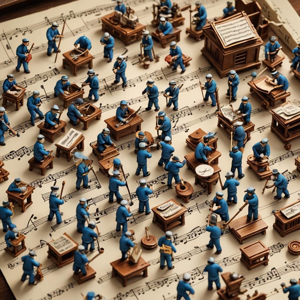 Miniature Workers Build Musical Notes: Hokusai and Miyazaki ...