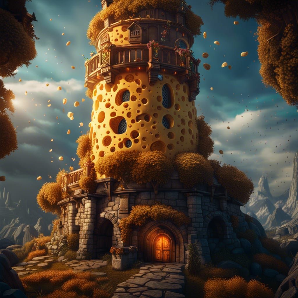 Cheese Tower: Detailed Digital Matte Painting