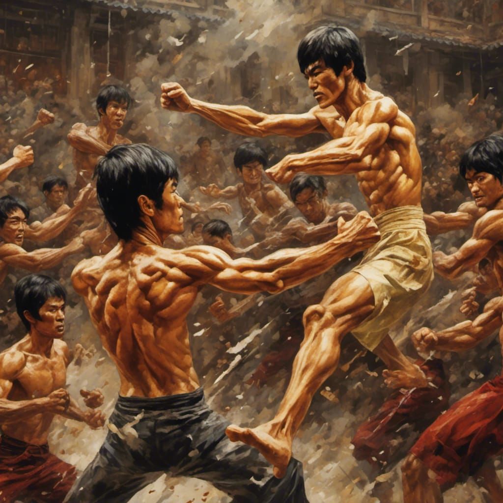 Bruce Lee in a Hyperreal Fight