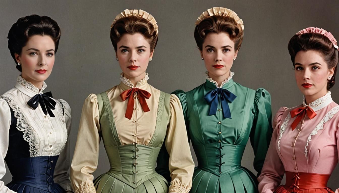 Elegant Women in Formal Wear with Hourglass Figures