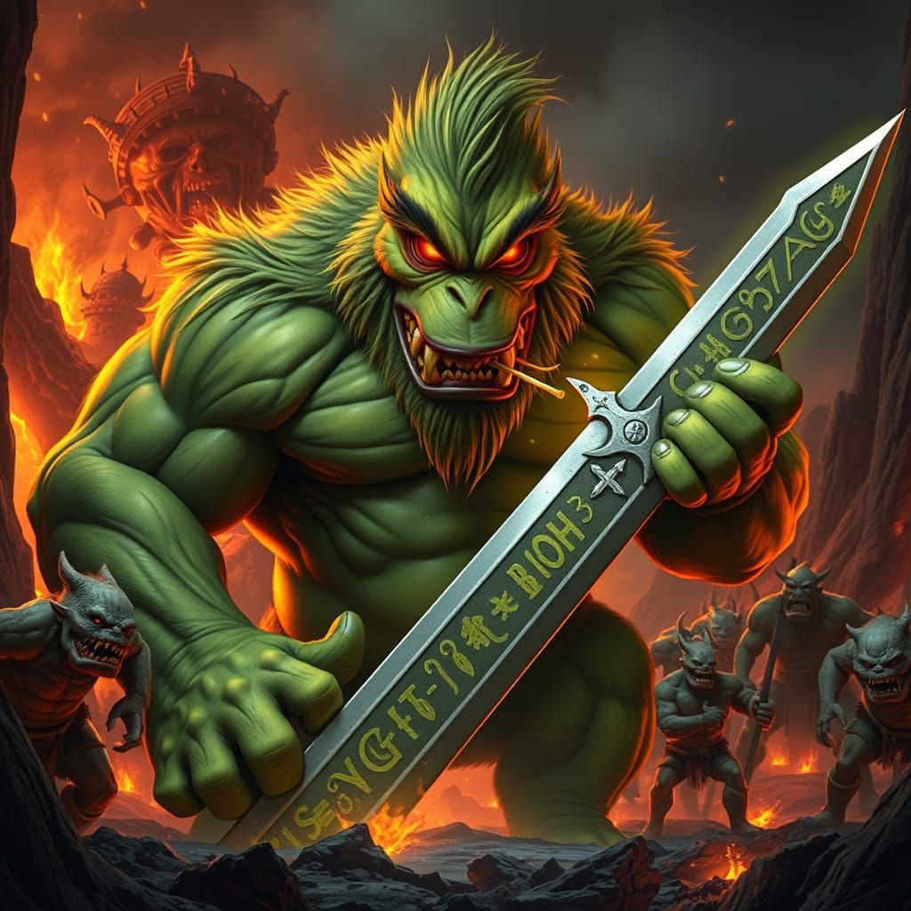 The Grinch as a Colossal, Mythological Destroyer