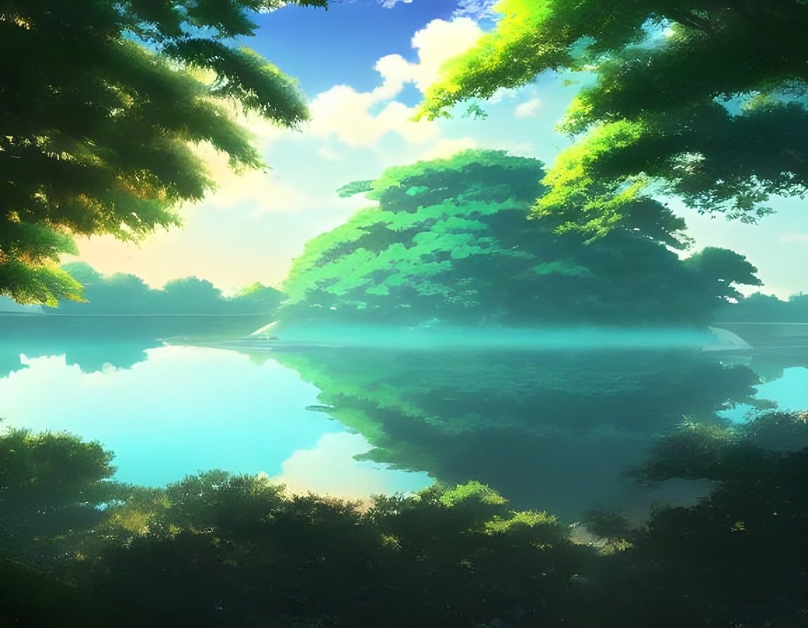 The Lagoon Studio Ghibli, Anime Key Visual, by Makoto Shinkai, Deep Color, Intricate, 8k resolution concept art, Natural...