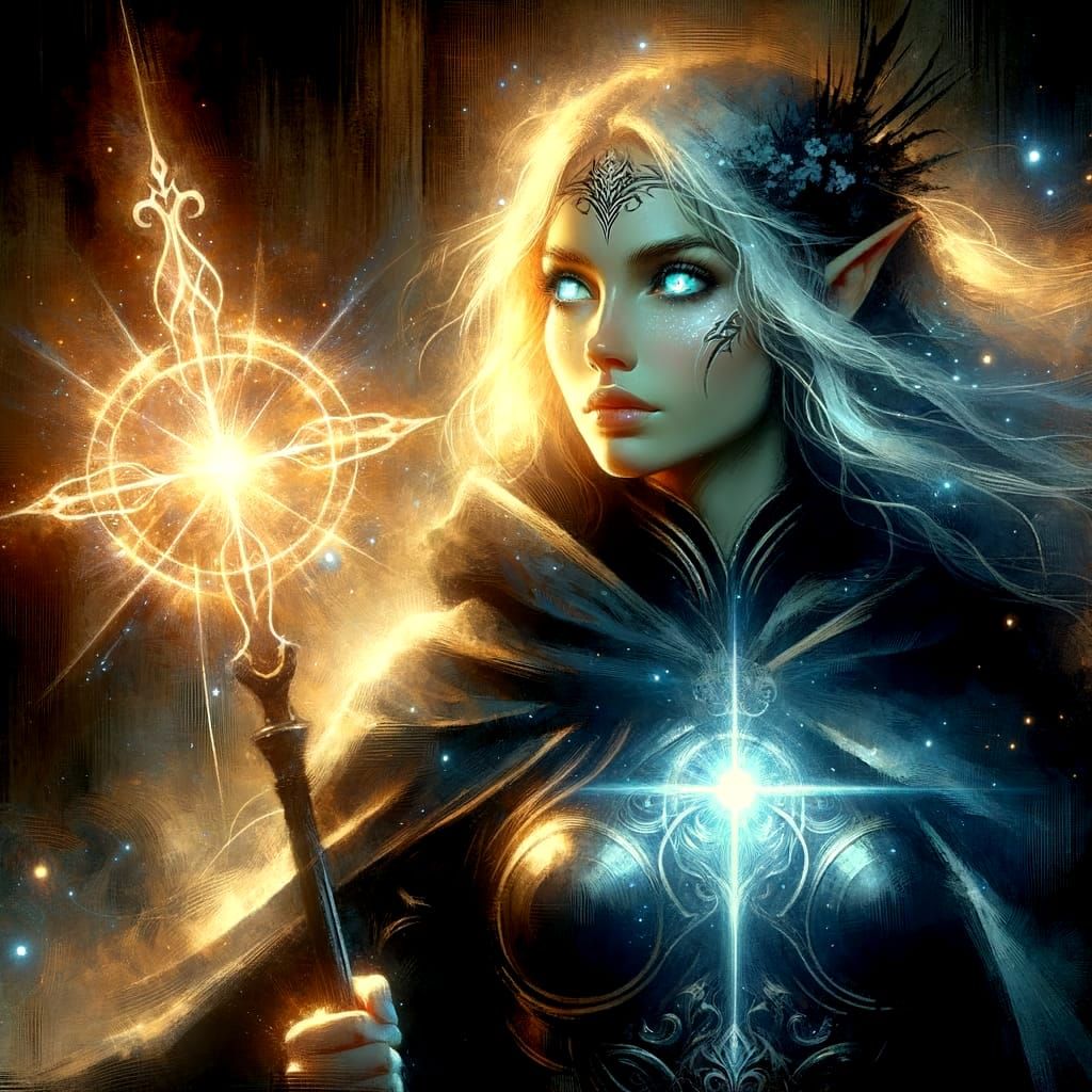 Eladria, Wizard of the Stars in Early 20th-Century Illustrat...