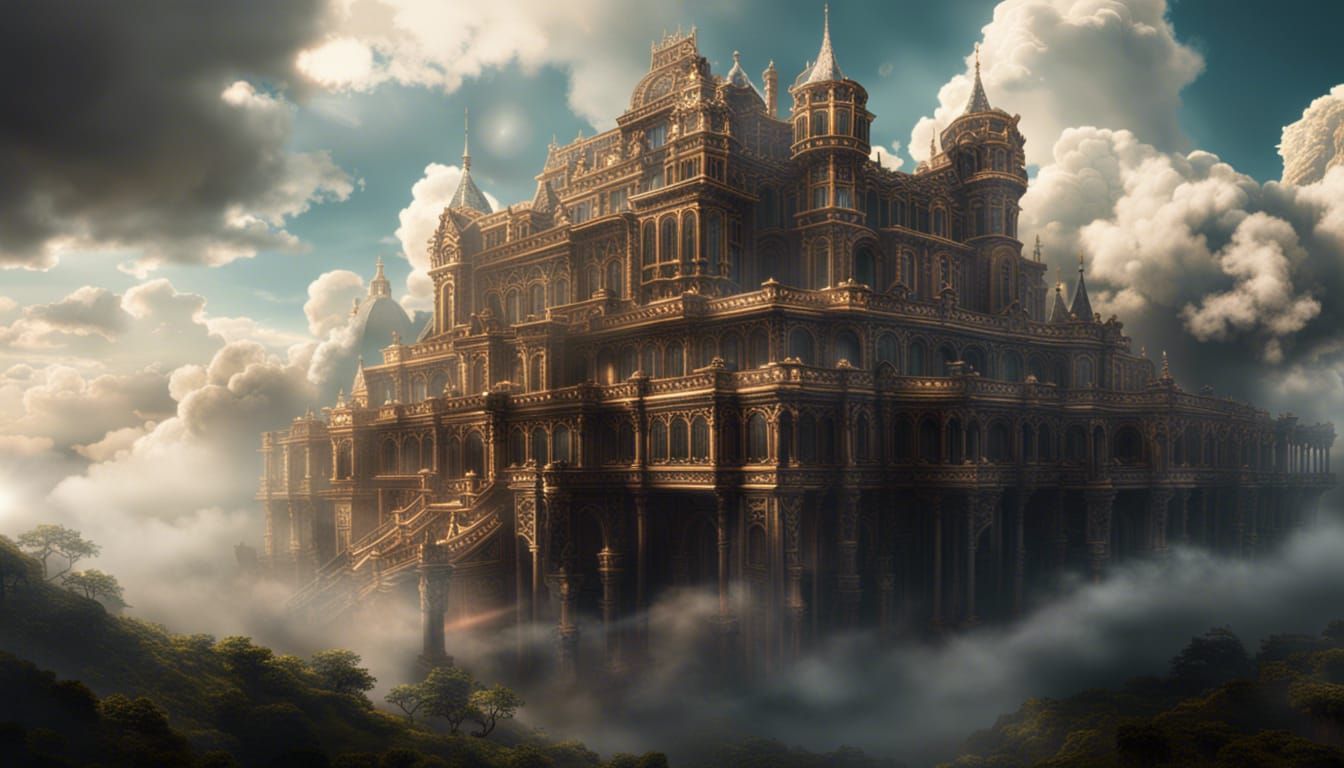 Epic Palace in the Clouds: Digital Matte Painting