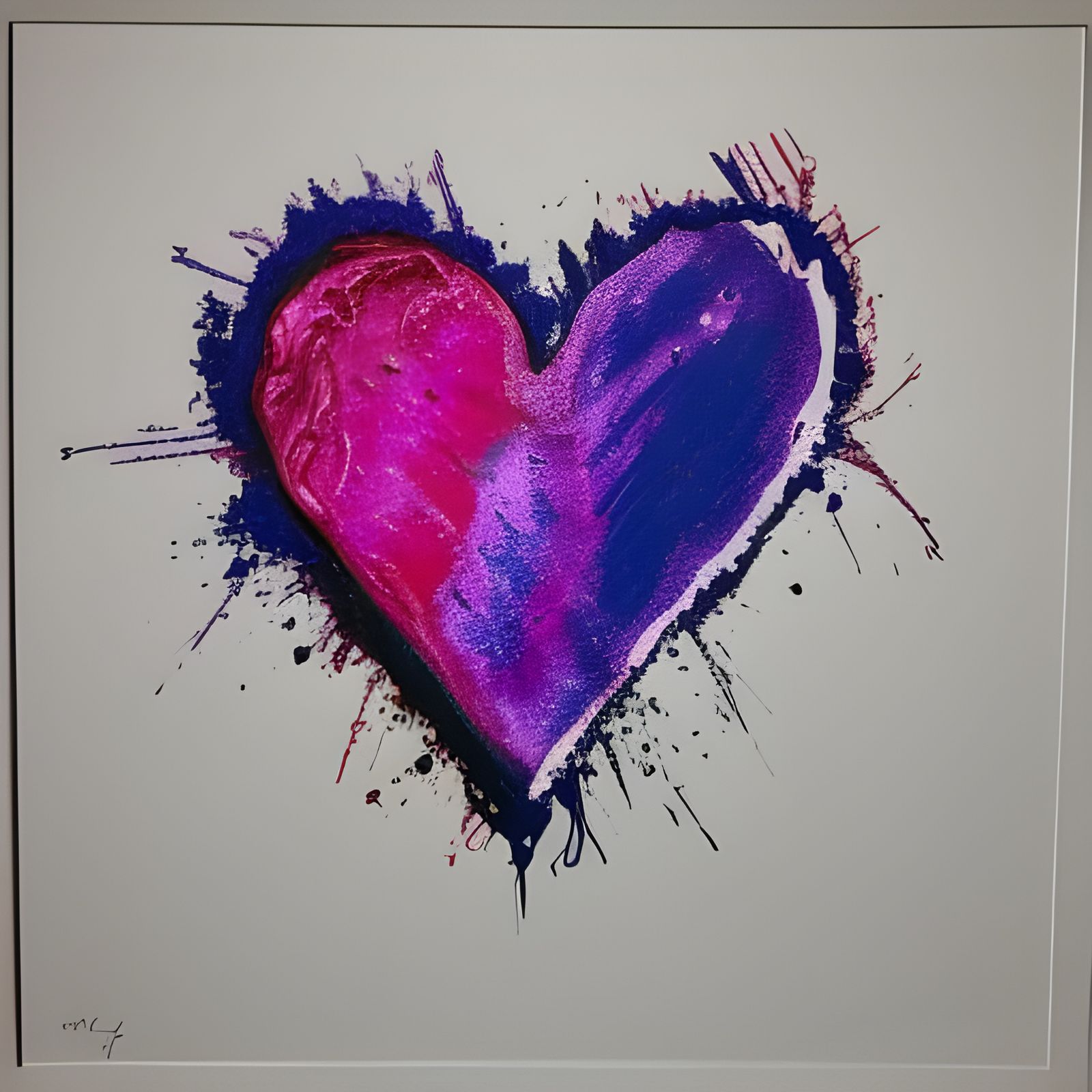 Bisexual Pride Flag Metal Heart in Hyperrealism