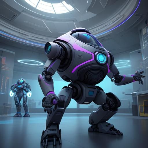 Futuristic Hospital Interior in Vibrant Pixar Style