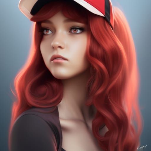 Serena Pokemon Portrait in Hyperdetailed Style