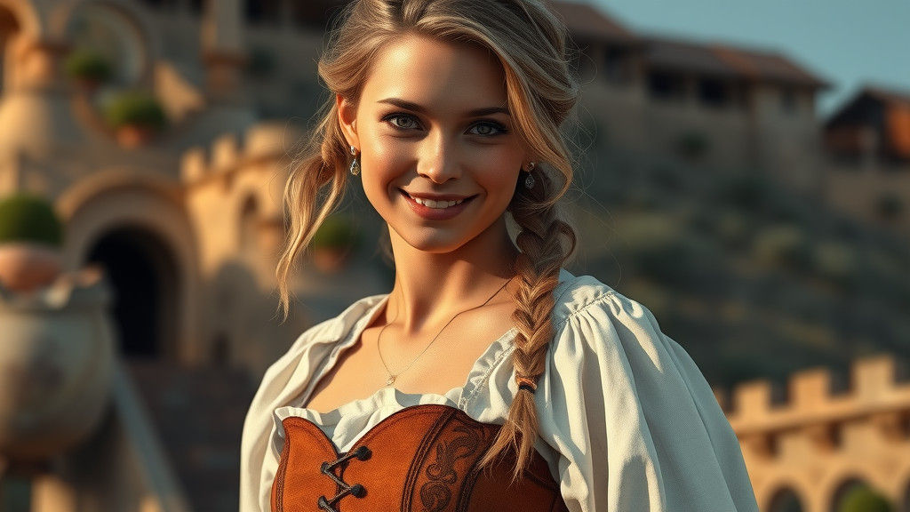 Ravishing Spanish Peasant Woman with an Alluring Smile