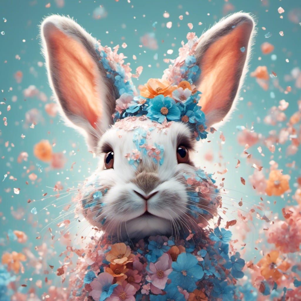 Pastel Rabbit Illustration