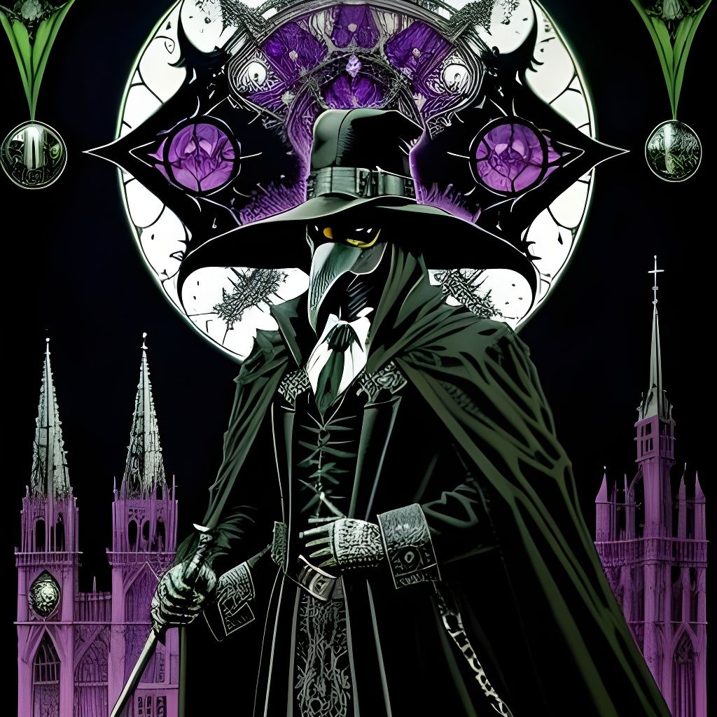 Epic Plague Doctor Concept Art in Gothic Style