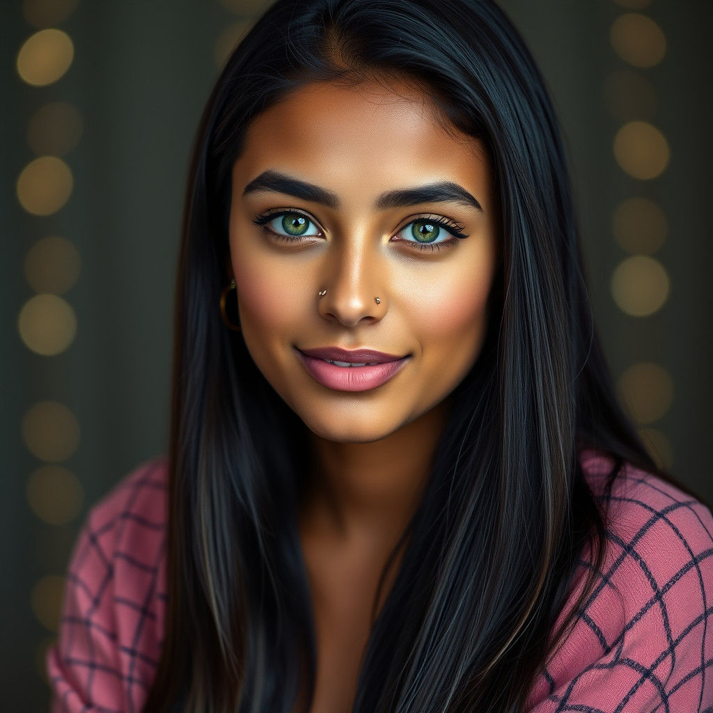 Beautiful Woman Portrait in Studio Lighting