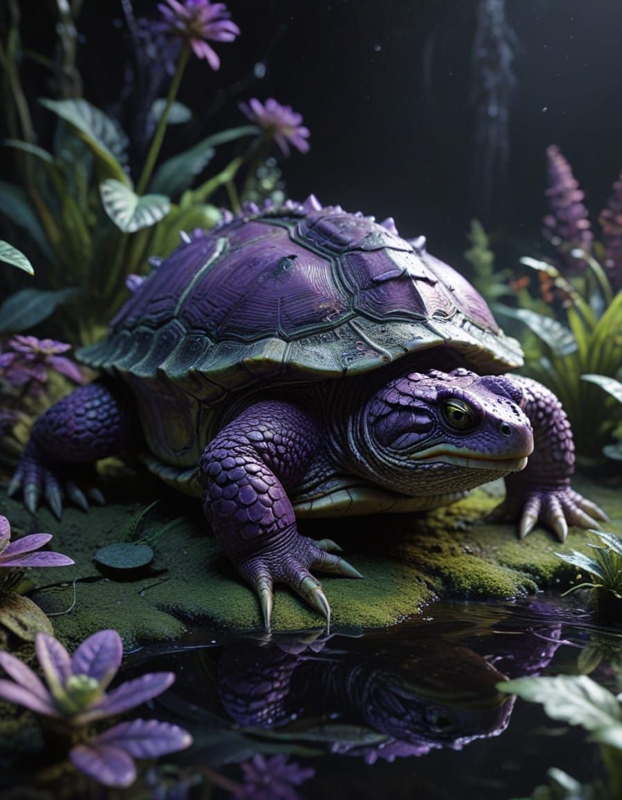 Fantastical Hybrid Creature in Deep Color