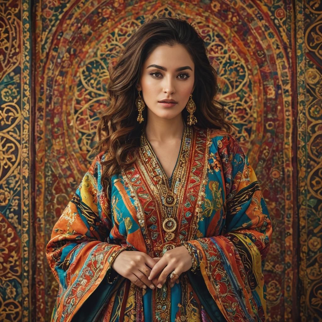 Pakistani and Moroccan Cultural Fusion Portrait