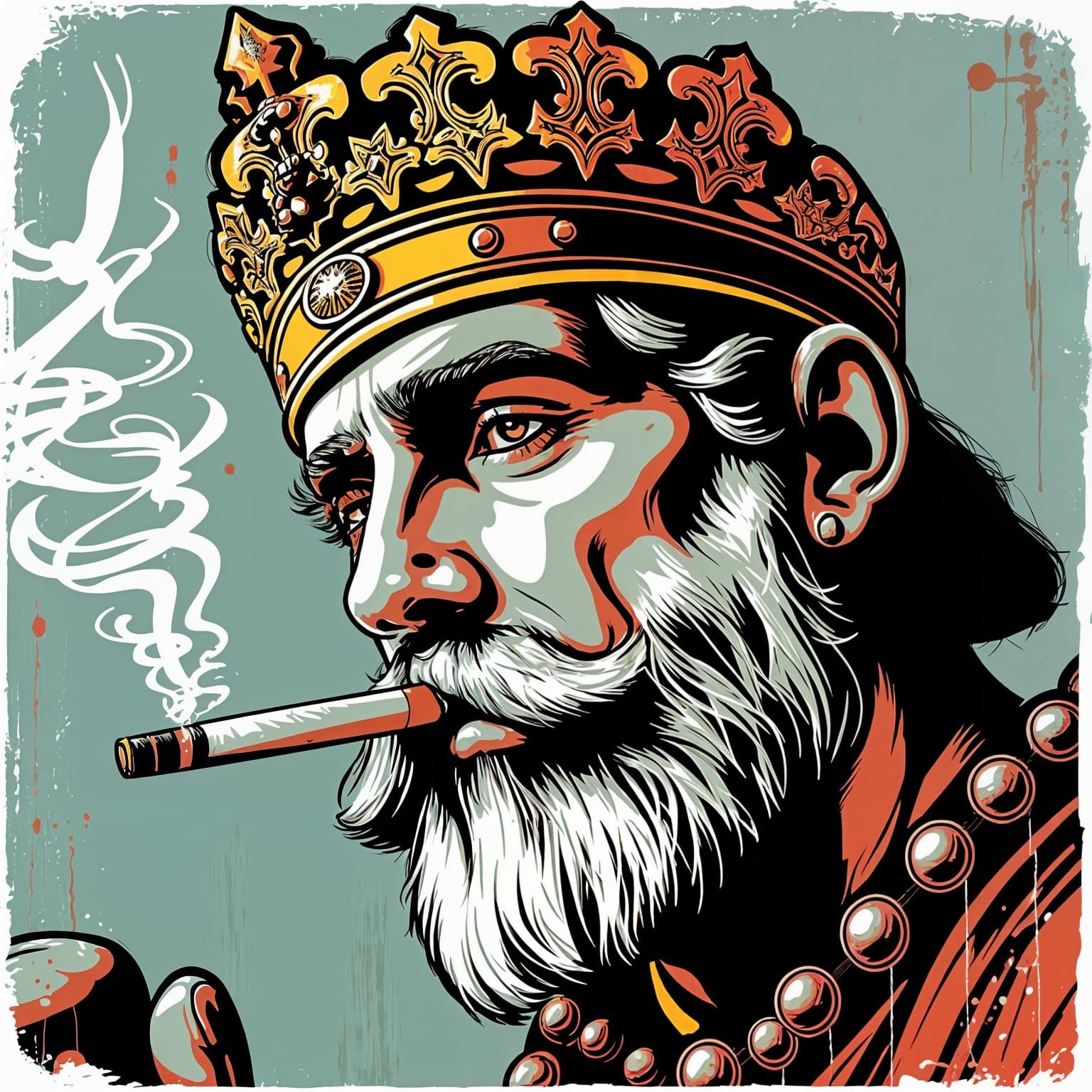 Pop Art King Caesar in Graffiti Paradise