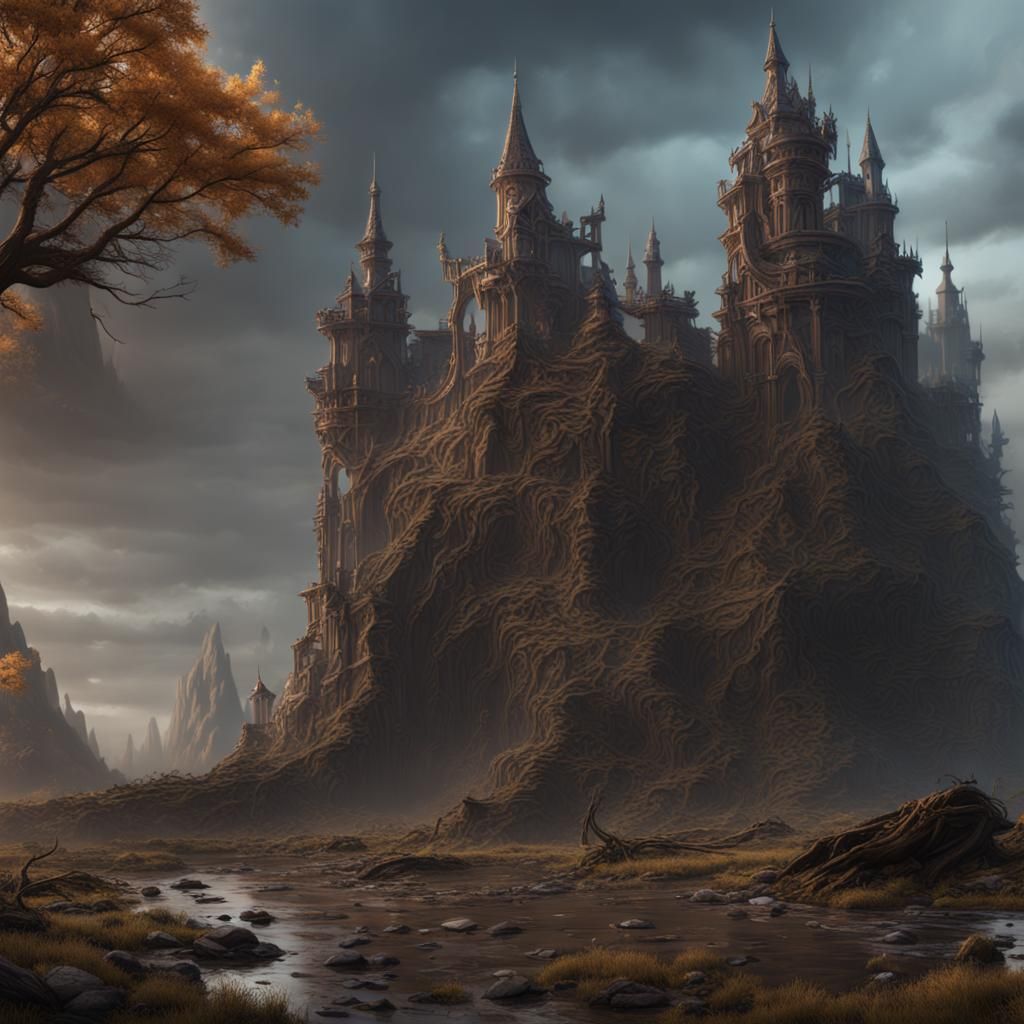 Detailed Mud Matte Painting in Deep Color