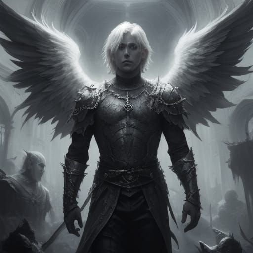 Ethereal Child Angel with Diamond Eyes