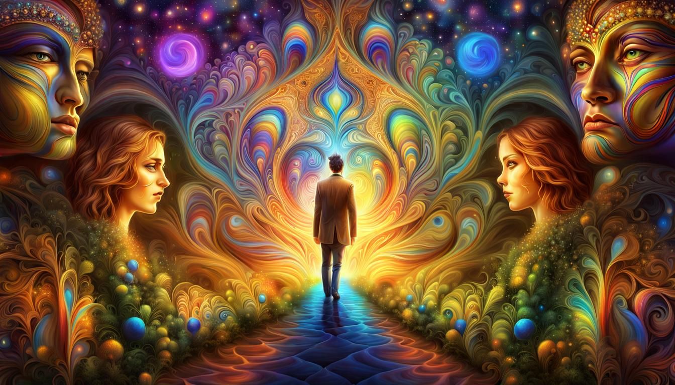 Psychedelic Spirits in Divine Sunshine, Acrylic Art