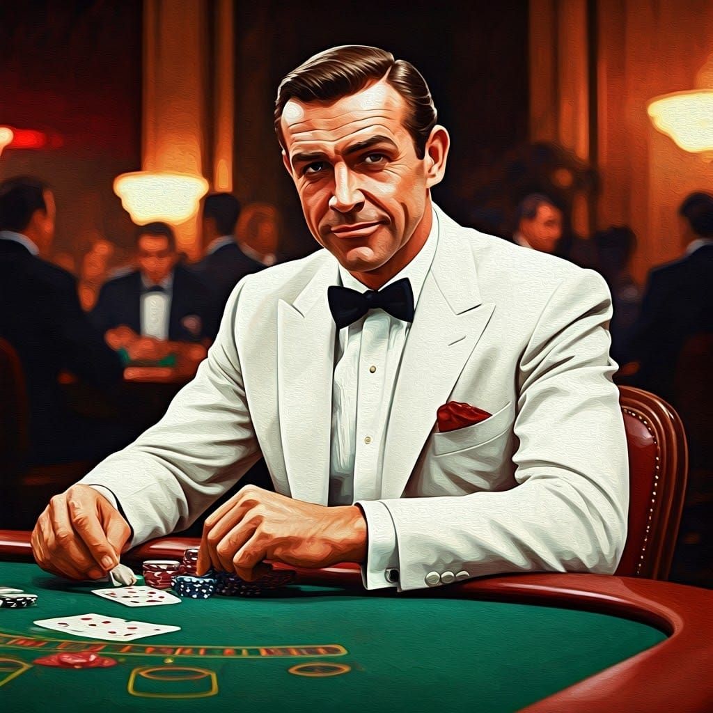 Sean Connery as Oil Painting in Casino