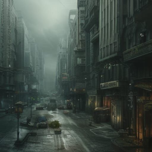 City Overrun: A Dramatic Digital Matte Painting