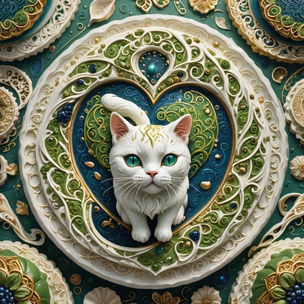 White Cat DolceTartufo with Pistachio Heart