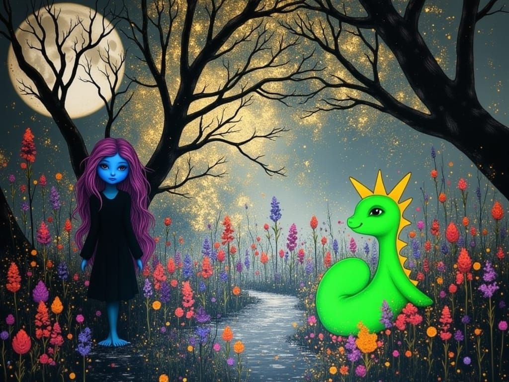 Bluegirl and Doodle the Dragon