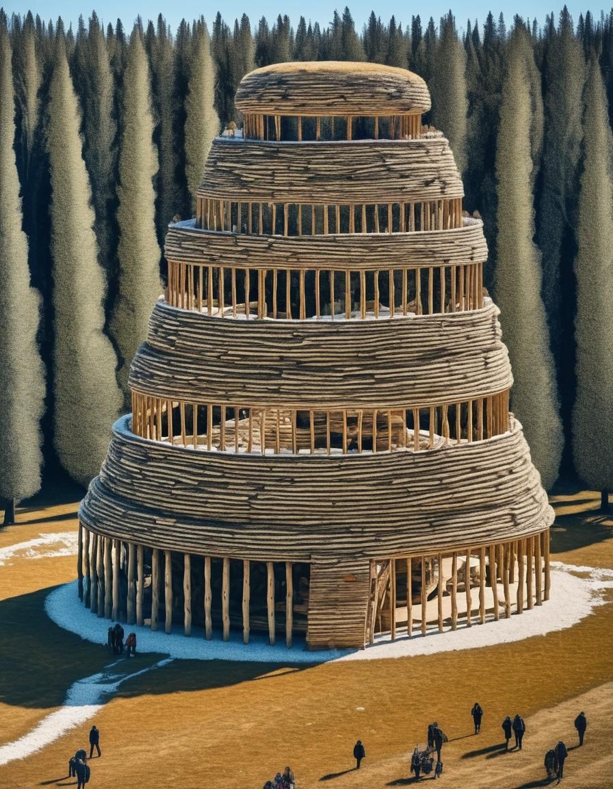 Giant Wicker Armchair: A Three-Story Tower