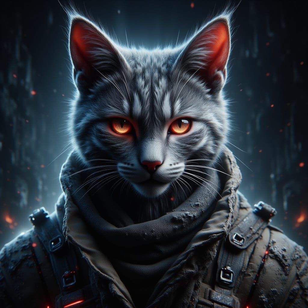 Tactical Cat in Special Forces Gear