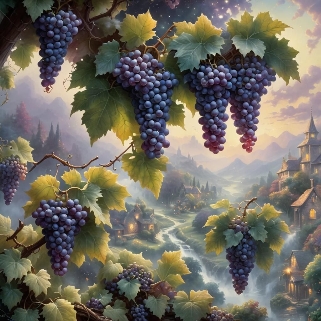 Ethereal Grape in Fantasy Style