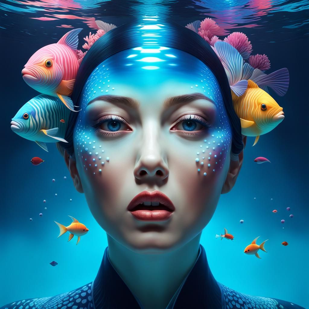 Surreal Portrait Inspired by Magritte, May, and Hase