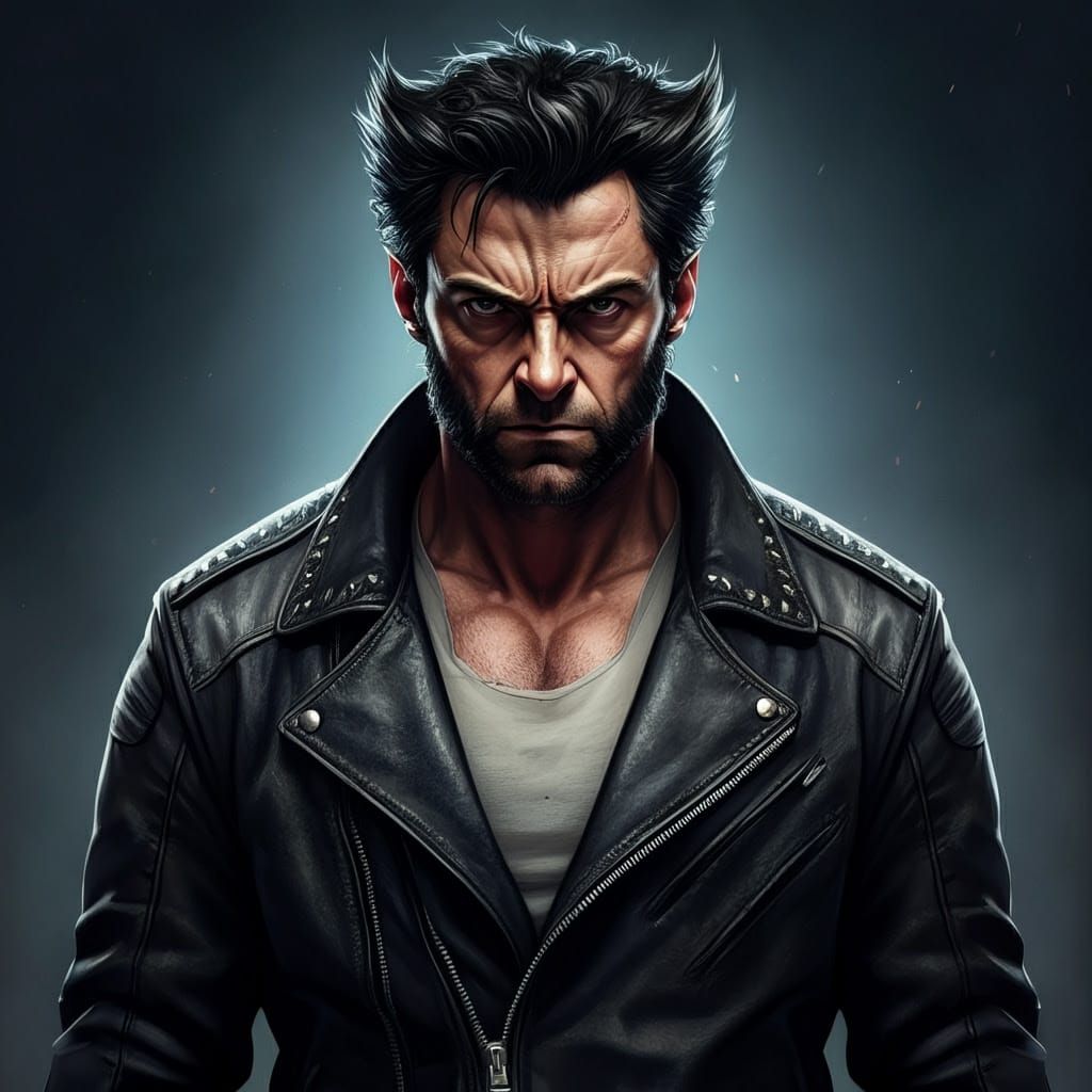 Wolverine in Gritty, High-Contrast Comic Book Style
