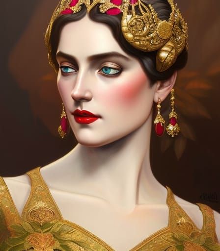Ornate Portrait of a Beautiful Woman