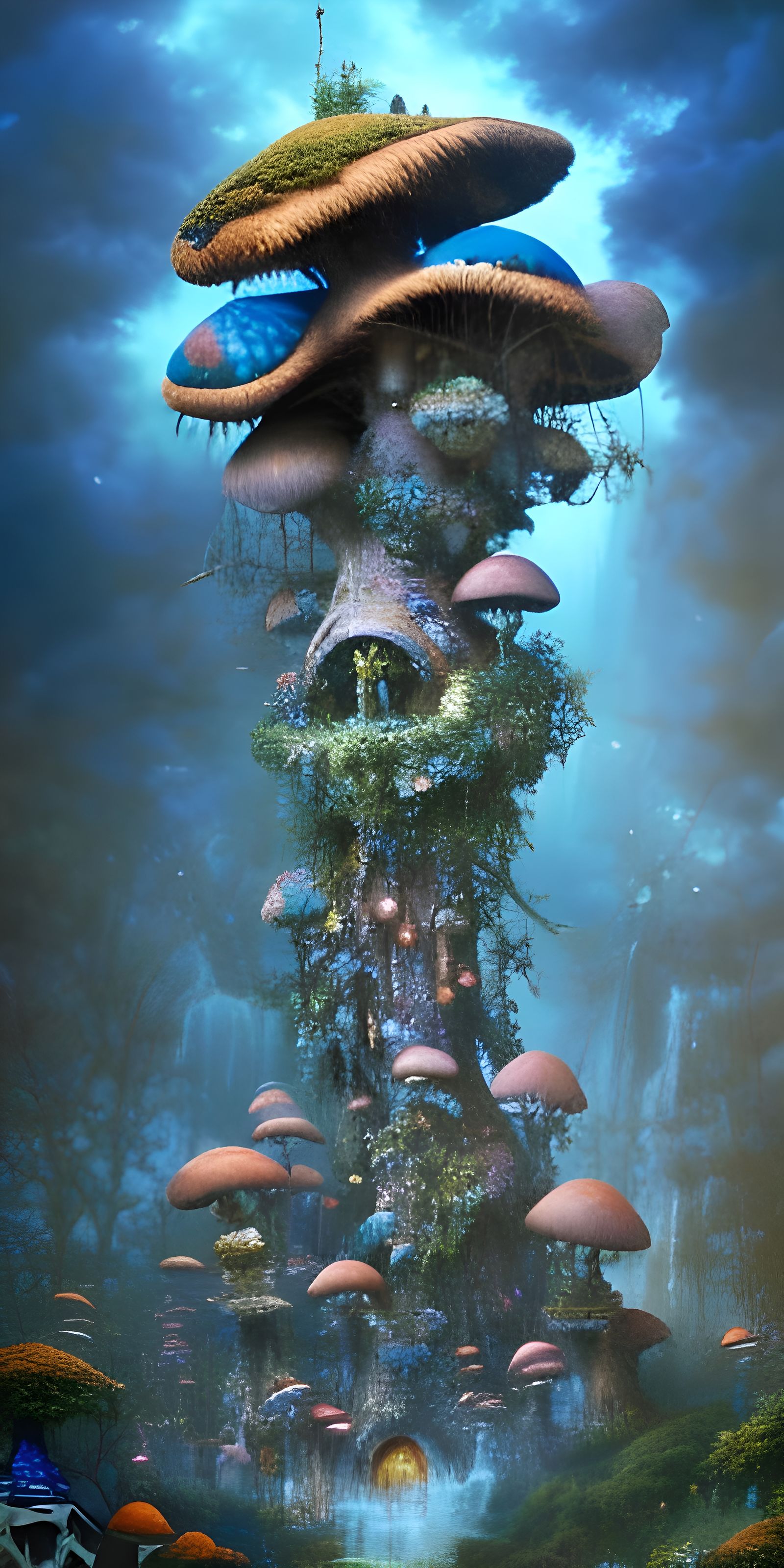 Blue Toadstool Metropolis in Highlands Wonderland