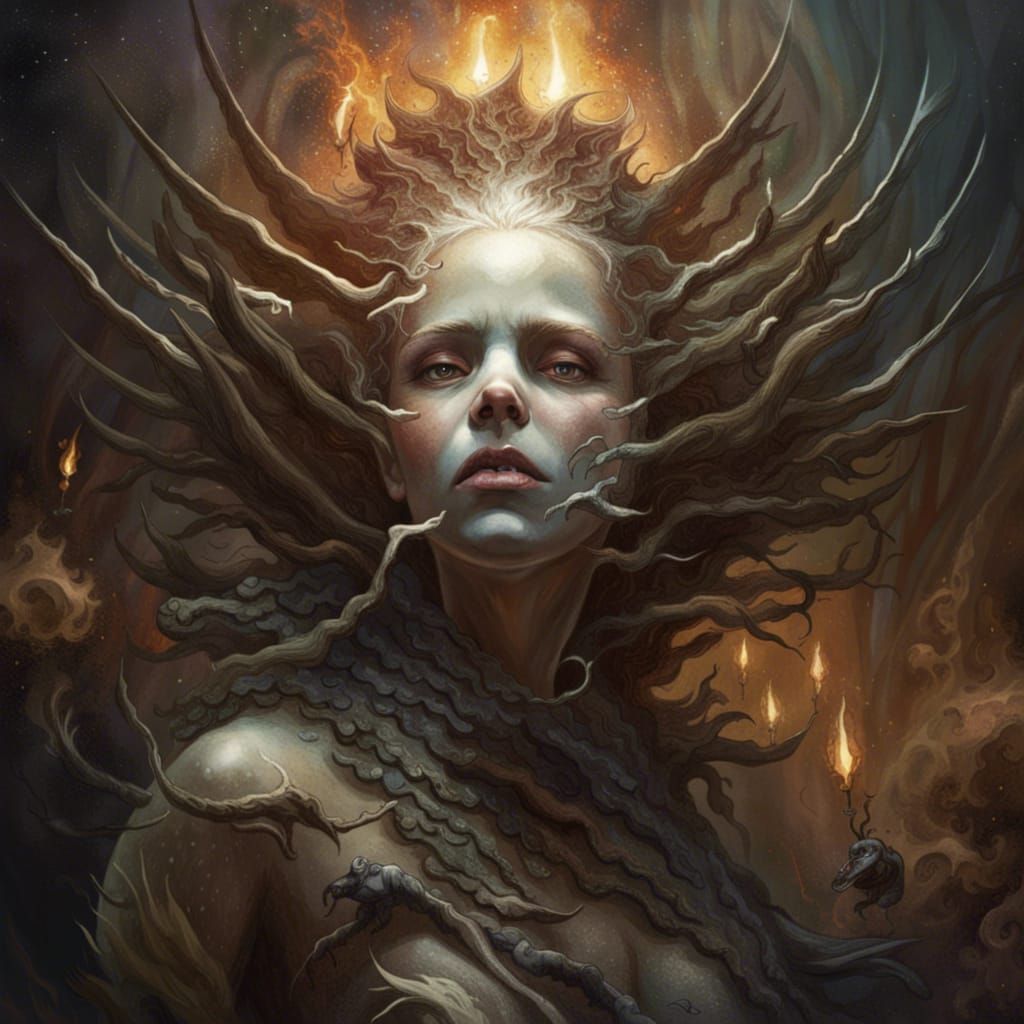 Princess Leia and Devil's Snare in Ethereal Fantasy