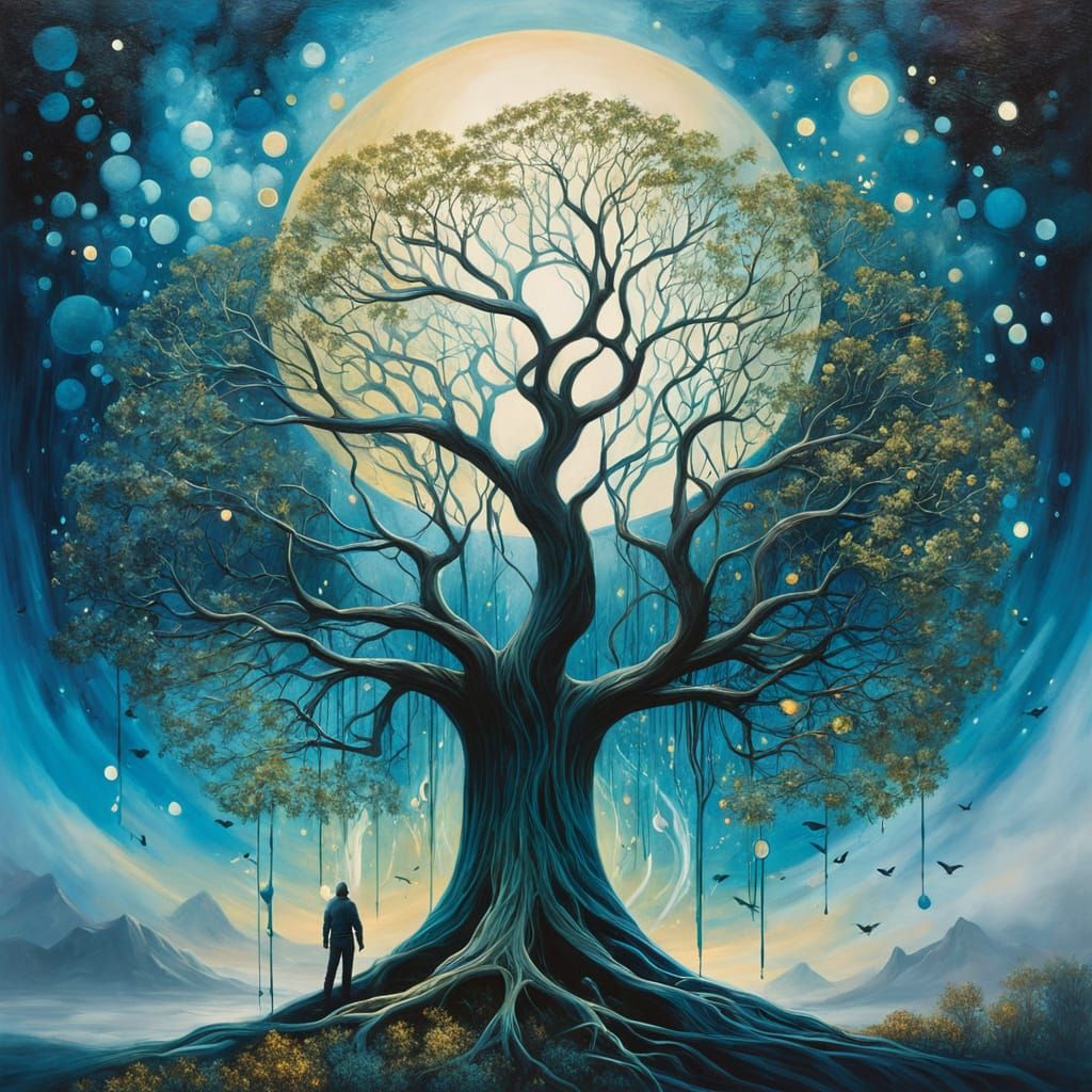 Spectral Voice Ascends to Ethereal Glow in Metaphysical Art