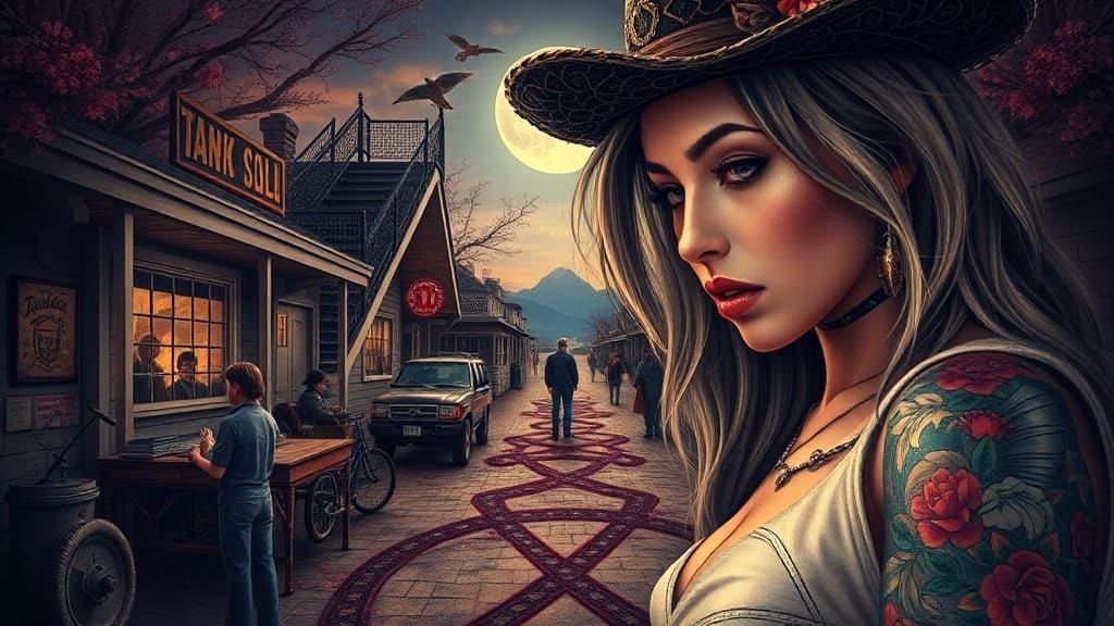 Surreal Western Fantasy in Mirrored Horror Style