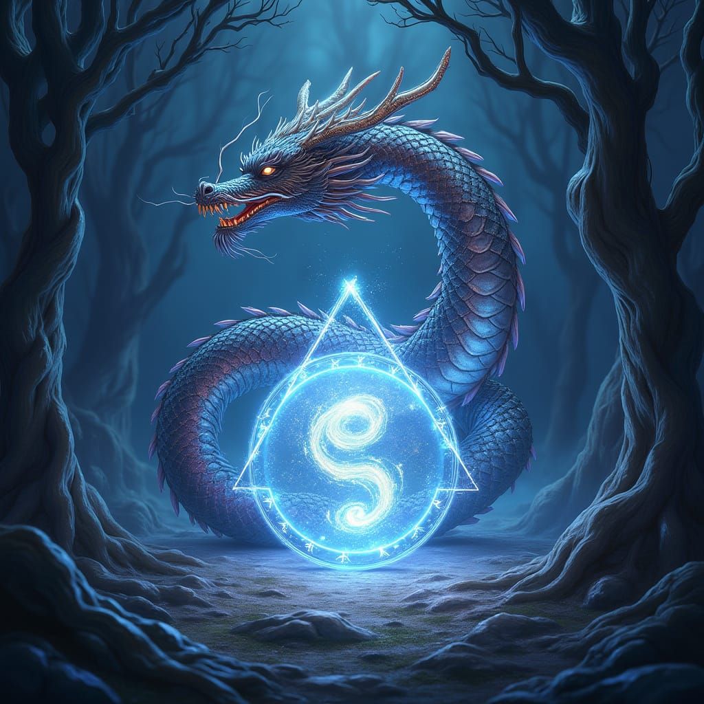 Mystical Chinese Dragon Unleashes Cosmic Power in Triangular...